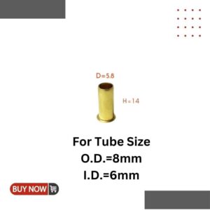 Para tamanho de tubo OD=8mm ID=6mm