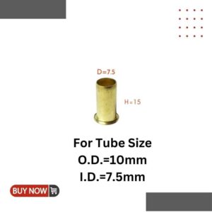 inserção de tubo para tubo de 10 mm e 7.5 mm