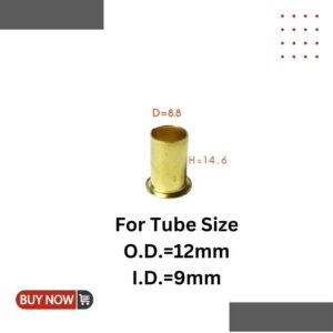 inserção de tubo para tubo de 12 mm e 9 mm
