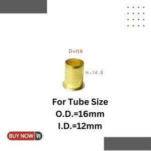 inserção de tubo para tubo de 16 mm e 12 mm