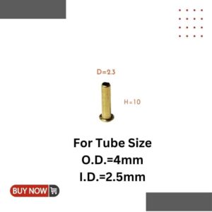 inserção de tubo para tubo de 4 mm e 2.5 mm